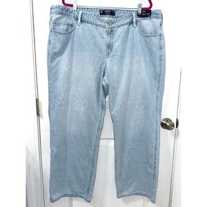 Hollister light wash low rise baggy jeans